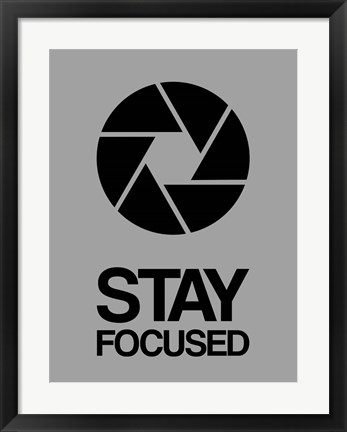 Framed Stay Focused Circle 3 Print