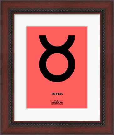 Framed Taurus Zodiac Sign Black Print