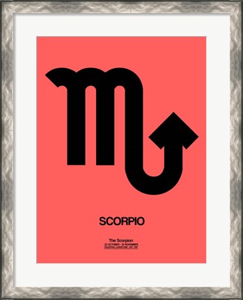 Framed Scorpio Zodiac Sign Black Print