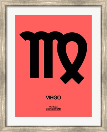 Framed Virgo Zodiac Sign Black Print
