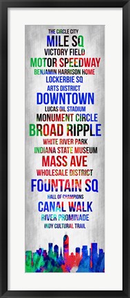 Framed Streets of Indianapolis 1 Print