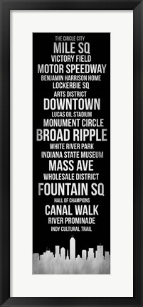 Framed Streets of Indianapolis 2 Print