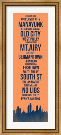 Framed Streets of Philadelphia 4 Print