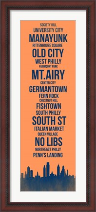 Framed Streets of Philadelphia 4 Print