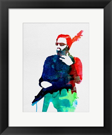 Framed Lenny Watercolor Print