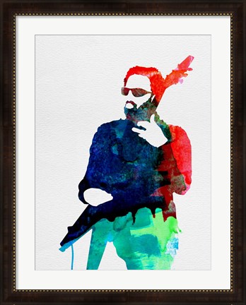 Framed Lenny Watercolor Print