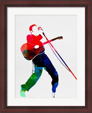 Framed Elvis Watercolor Print