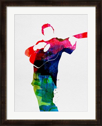 Framed Johnny Watercolor Print