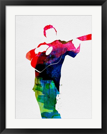 Framed Johnny Watercolor Print