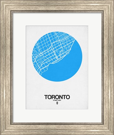 Framed Toronto Street Map Blue Print