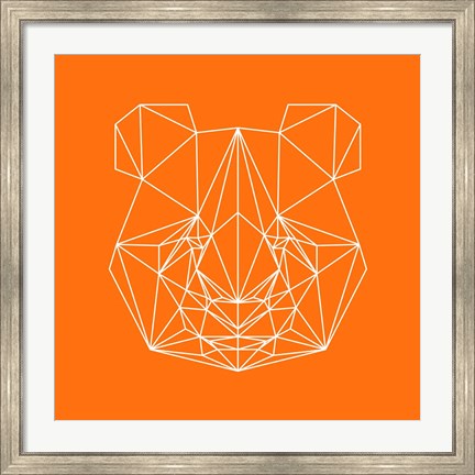 Framed Panda on Orange Print