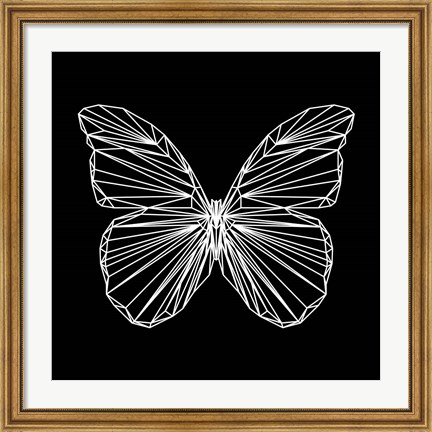 Framed Butterfly Polygon Print