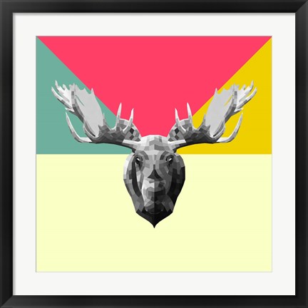 Framed Party Moose Print
