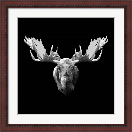 Framed Moose Head Print