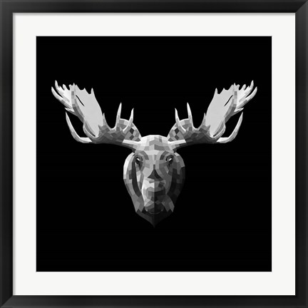 Framed Moose Head Print