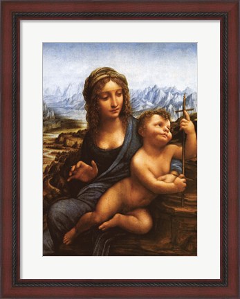 Framed Madonna of the Yarnwinder Print