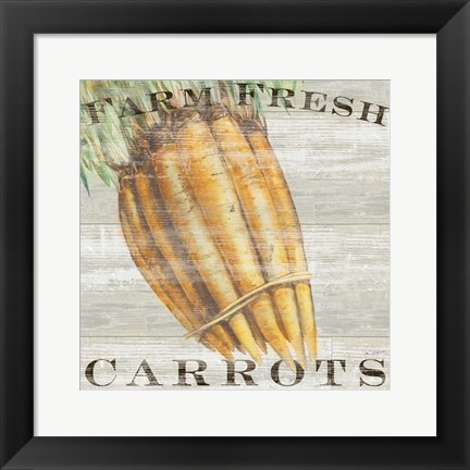 Framed Farm Fresh Carrots Print