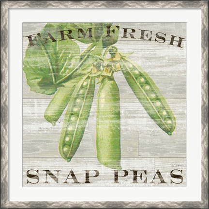 Framed Farm Fresh Peas Print