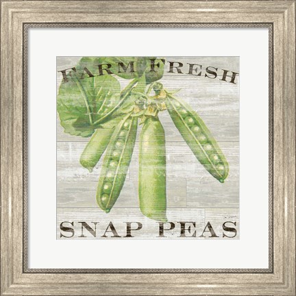 Framed Farm Fresh Peas Print