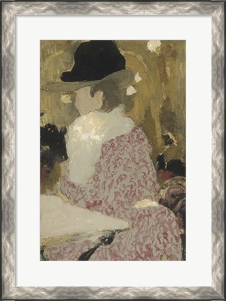 Framed Woman Seated in a Bar Print