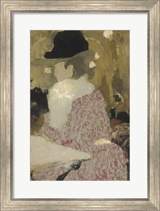 Framed Woman Seated in a Bar Print