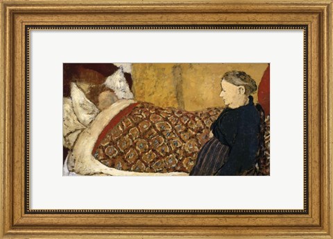 Framed Lullaby - Marie Roussel in Bed Late 1894 Print