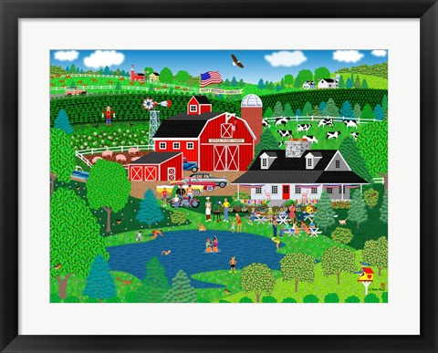 Framed Apple Pond Farm Summer Print
