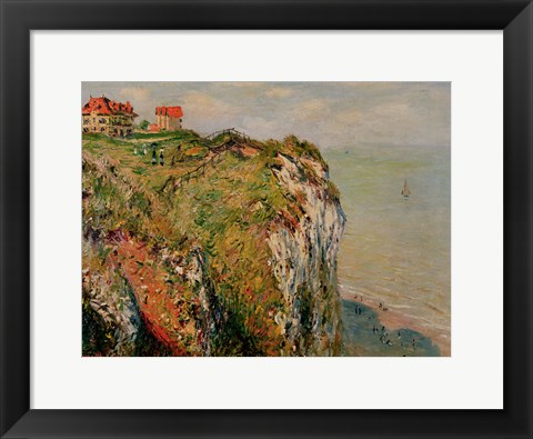 Framed Cliff at Dieppe, 1882 Print