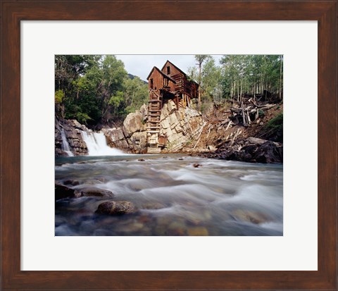 Framed Old Saw Mill, Marble, Colorado Print