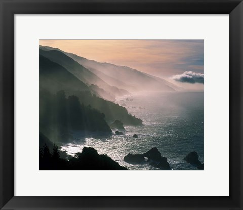 Framed Big Sur Coastline, CA Print