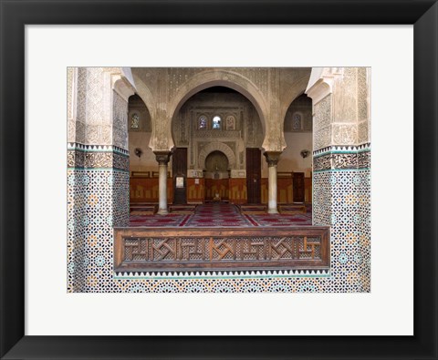 Framed Mihrab of the Bou Inania Madrasa, Fes, Morocco Print