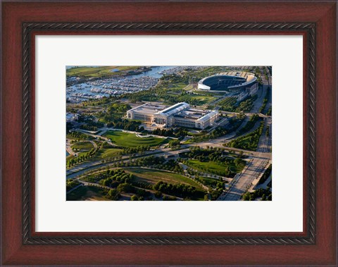 Framed Field Museum and Soldier Field, Chicago, Illinois Print