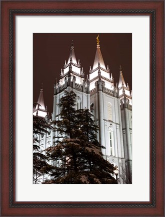 Framed Mormon Temple, Salt Lake City, Utah Print