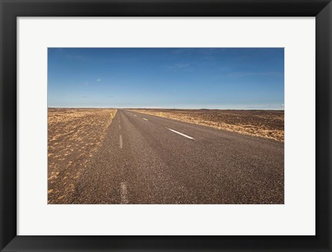 Framed Empty Road, Iceland Print