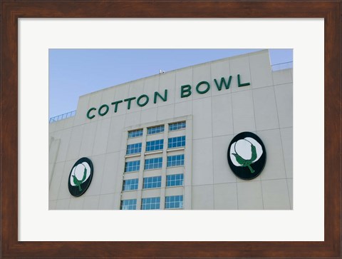 Framed Cotton Bowl Stadium, Fair Park, Dallas, Texas Print