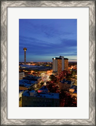 Framed San Antonio River Walk at Dusk, Texas Print