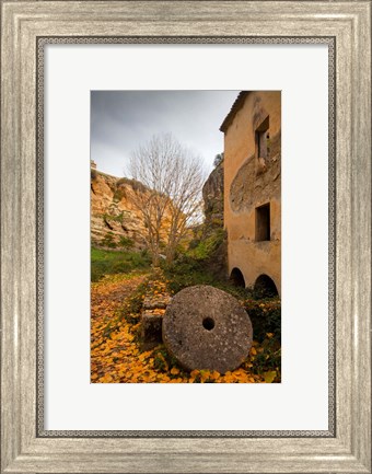 Framed Old Flower Mill, Alhama de Granada, Spain Print