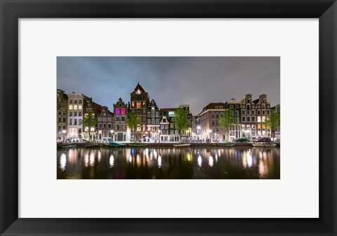 Framed Herengracht in Central Canal Ring Grachtengordel, North Holland, Netherlands Print