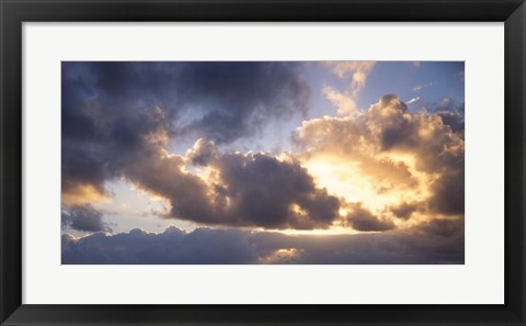 Framed Sun Breaking through the Clouds Print