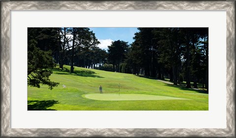 Framed Player at Presidio Golf Course, San Francisco, California Print
