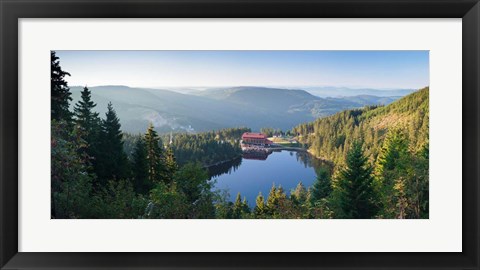 Framed Mummelsee Lake, Black Forest, Baden-Wurttemberg, Germany Print