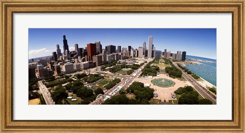 Framed Aerial Grant Park, Chicago, IL Print