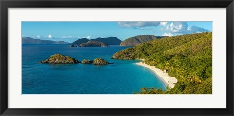 Framed Trunk Bay and beach, St. John, US Virgin Islands Print