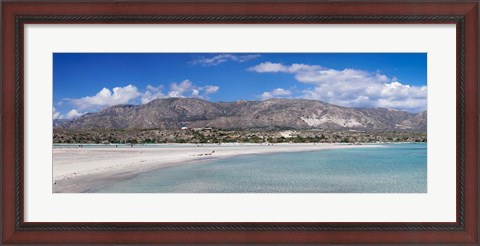 Framed Elafonisi Beach, West Coast, Crete, Greece Print