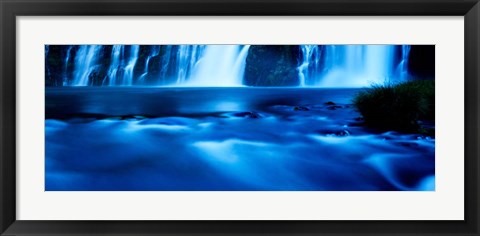 Framed McArthur-Burney Falls Memorial State Park, California (blue) Print