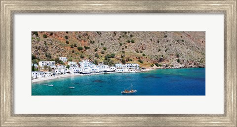 Framed Loutro, Chania, Crete, Greece Print