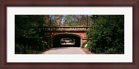 Framed Footbridge in Central Park, Manhattan, New York City Print