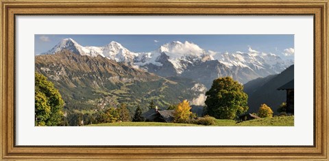 Framed Lauterbrunnen Valley with Mt Eiger, Switzerland Print