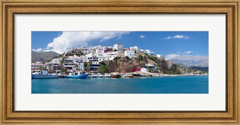 Framed Agia Galini, Rethymno, Crete, Greece Print
