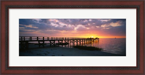 Framed Crystal Beach Pier, Florida Print